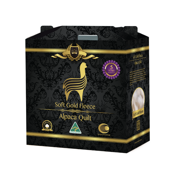 Australian Made Soft Gold Fleece Alapca Quilt