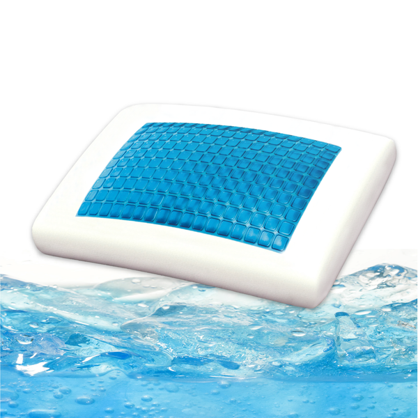 Luxor Standard Size Supreme Quality Memory Foam Cool Soft Gel Top Pillow Flat