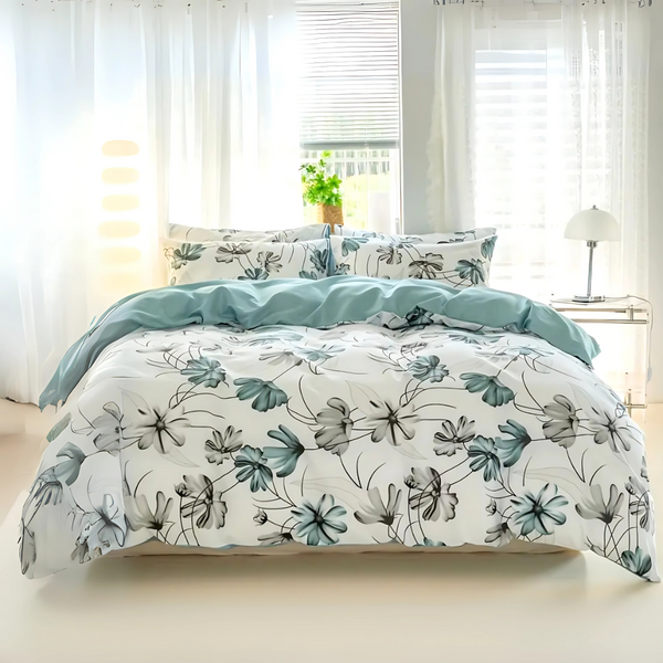 Dreamfields Floral Mist Design Quilt Doona Duvet Cover Set
