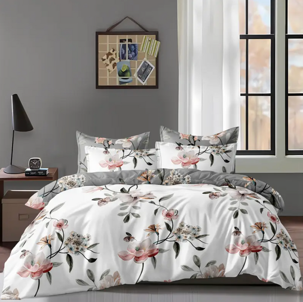 Dreamfields Shadow Bloom Design Quilt Doona Duvet Cover Set