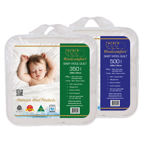Australian Made Baby Wool Quilt Machine Washable