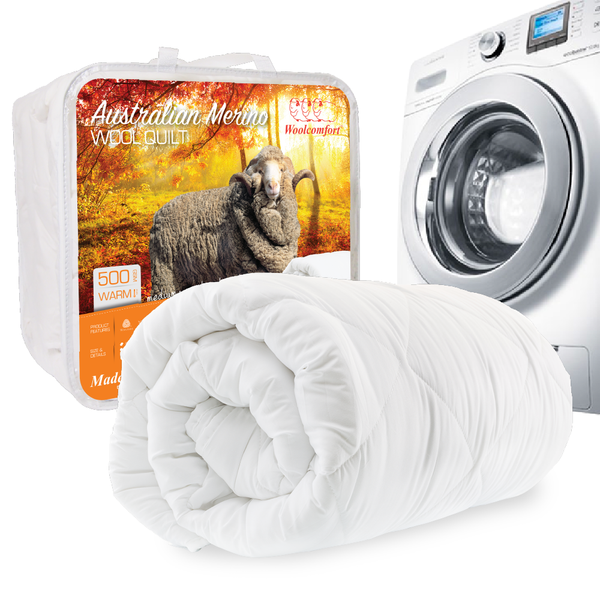 Australian Made 500 GSM Machine Washable Merino Wool Quilt