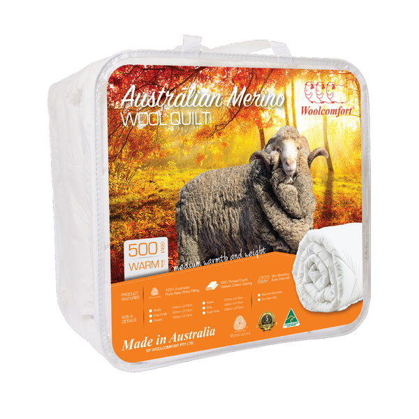 Australian Made 500 GSM Merino Wool Quilt
