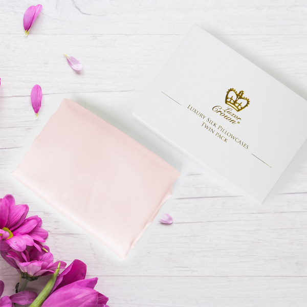 Luxor Crown Mulberry Silk Pillowcase (Twin Pack)