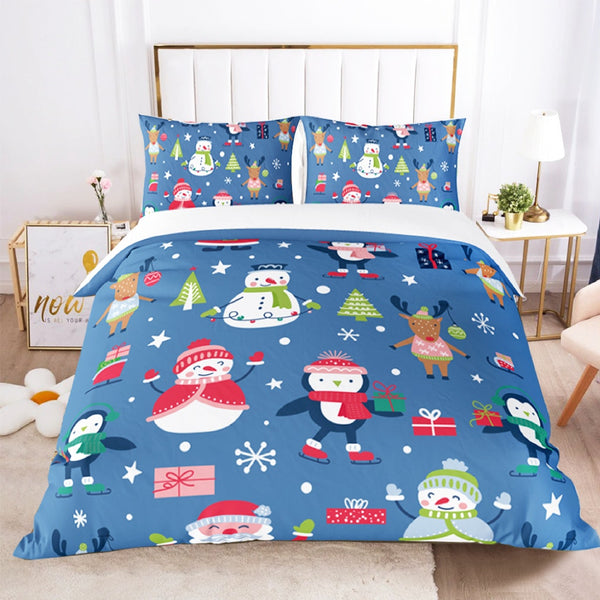 Dreamfields Xmas Party Design Quilt Doona Duvet Cover Set