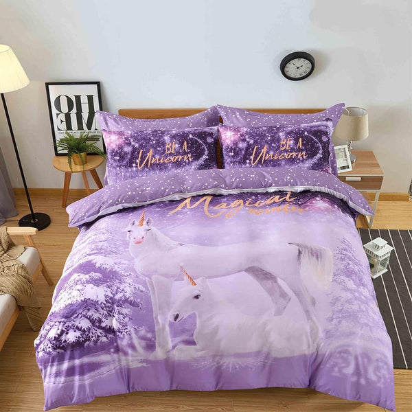 Dreamfields Dream Unicorn Design Quilt Doona Duvet Cover Set