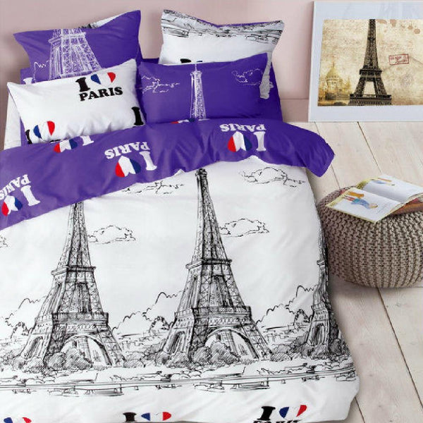 Dreamfields Paris Design Quilt Doona Duvet Cover Set