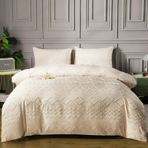 Dreamfields Tufted Design Quilt Doona Duvet Cover Set