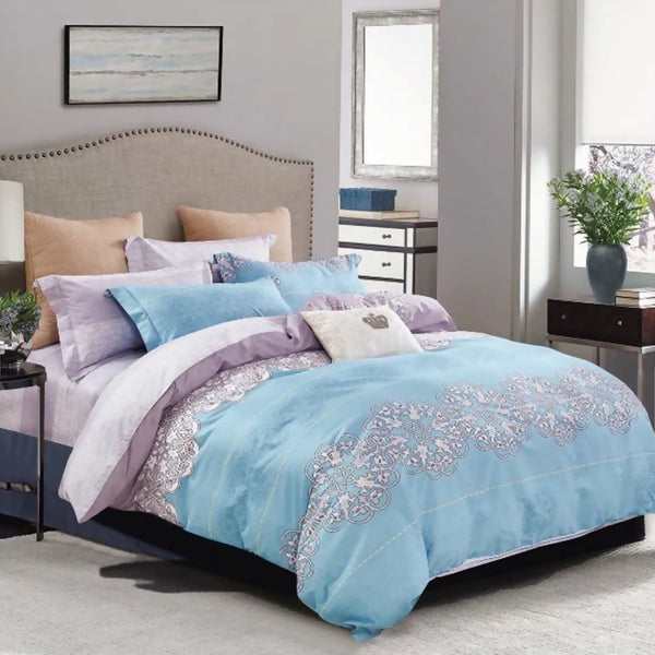 Luxor Cotton Maple Leaves Design Quilt Doona Duvet Cover Set