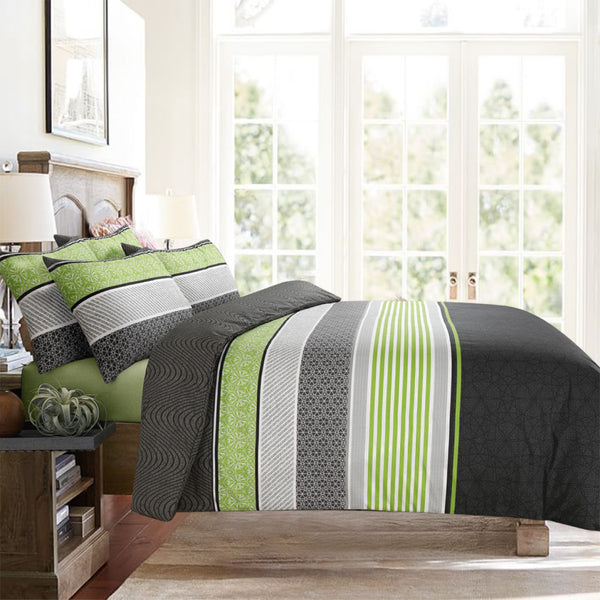 Luxor Cotton Emerald Design Quilt Doona Duvet Cover Set
