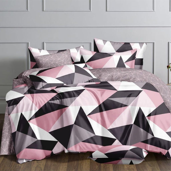 Luxor Cotton Pinkly On Design Quilt Doona Duvet Cover Set