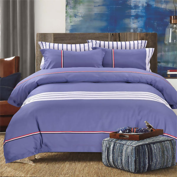 Luxor Cotton Puppy Blue Design Quilt Doona Duvet Cover Set