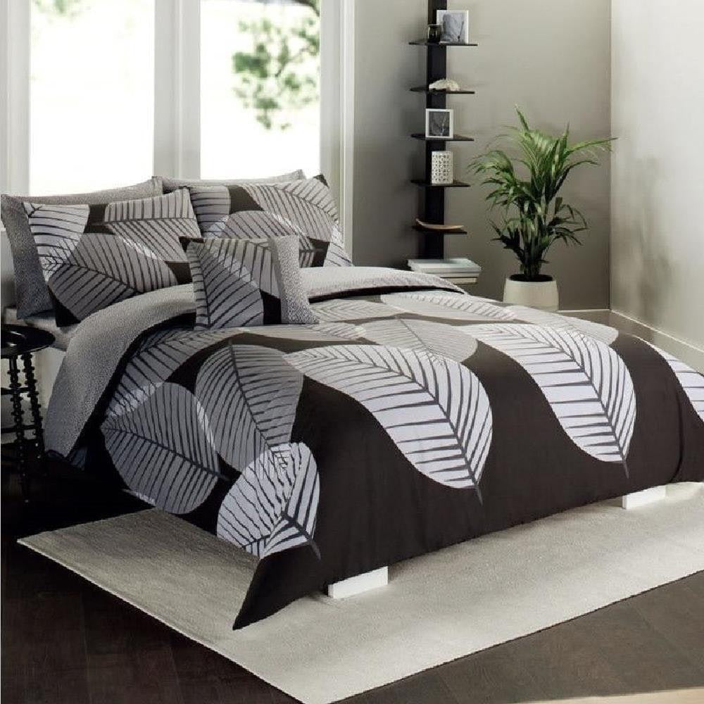 Dreamfields Wild Leaf Design Quilt Doona Duvet Cover Set – Luxor Linen