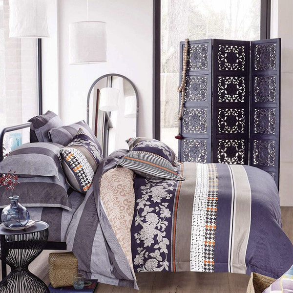 Luxor Cotton Vegas Design Quilt Doona Duvet Cover Set