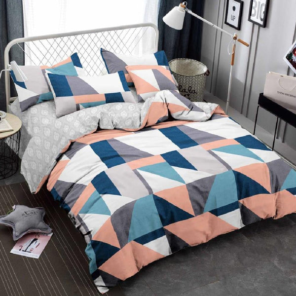 Dreamfields Argyle Design Quilt Doona Duvet Cover Set