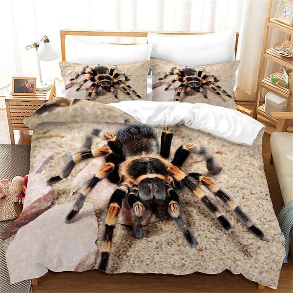 Dreamfields 3D Spider Design Quilt Doona Duvet Cover Set