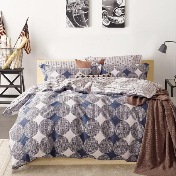 Luxor Cotton Marquis Design Quilt Doona Duvet Cover Set