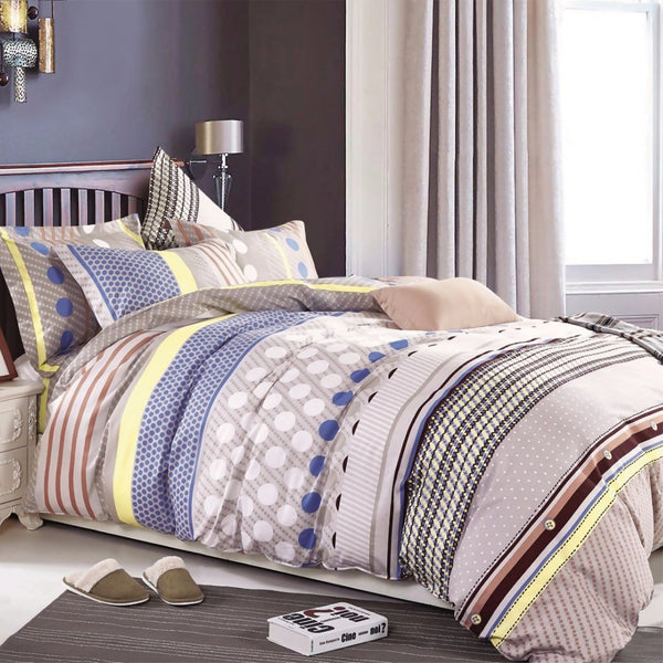 Luxor Cotton Adeline Design Quilt Doona Duvet Cover Set